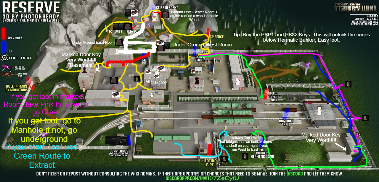 Escape From Tarkov Reserve Map Escape From Tarkov Reserve Map