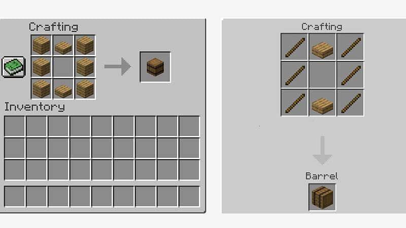 HOW TO CRAFT A BARREL IN MINECRAFT JAVA EDITION HOW TO CRAFT A BARREL IN MINECRAFT JAVA EDITION