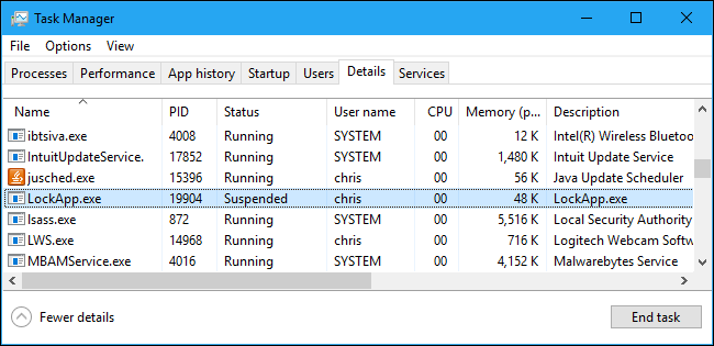 What is Lockapp.exe on windows 10