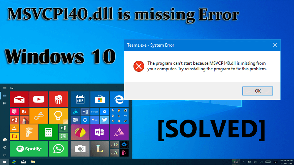 How to fix msvcp140.dll missing error windows 10/8/7