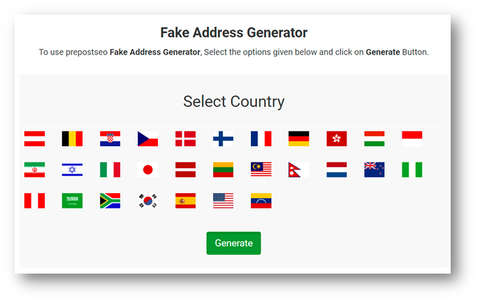 Uses of Random Address generator Uses of Random Address generator