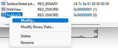 modify dialog box