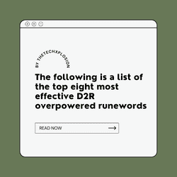 The following is a list of the top eight most effective D2R overpowered runewords